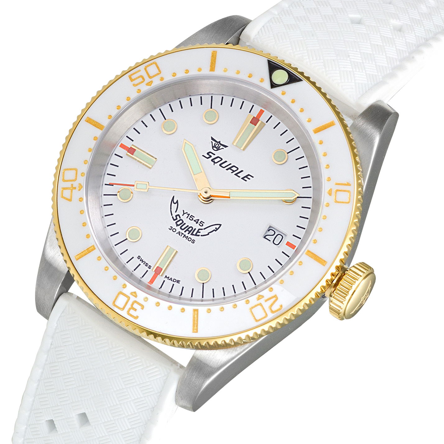 Squale 1545 White Rubber