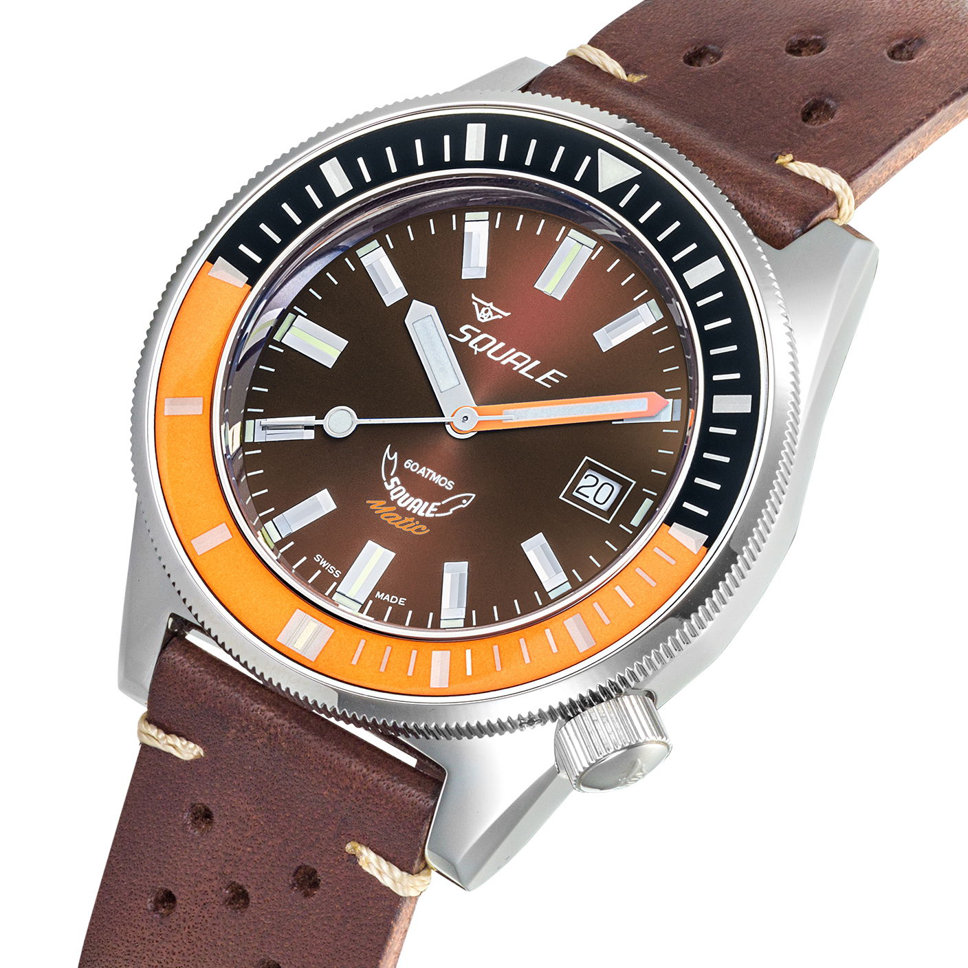 Squale Matic Chocolate Leather