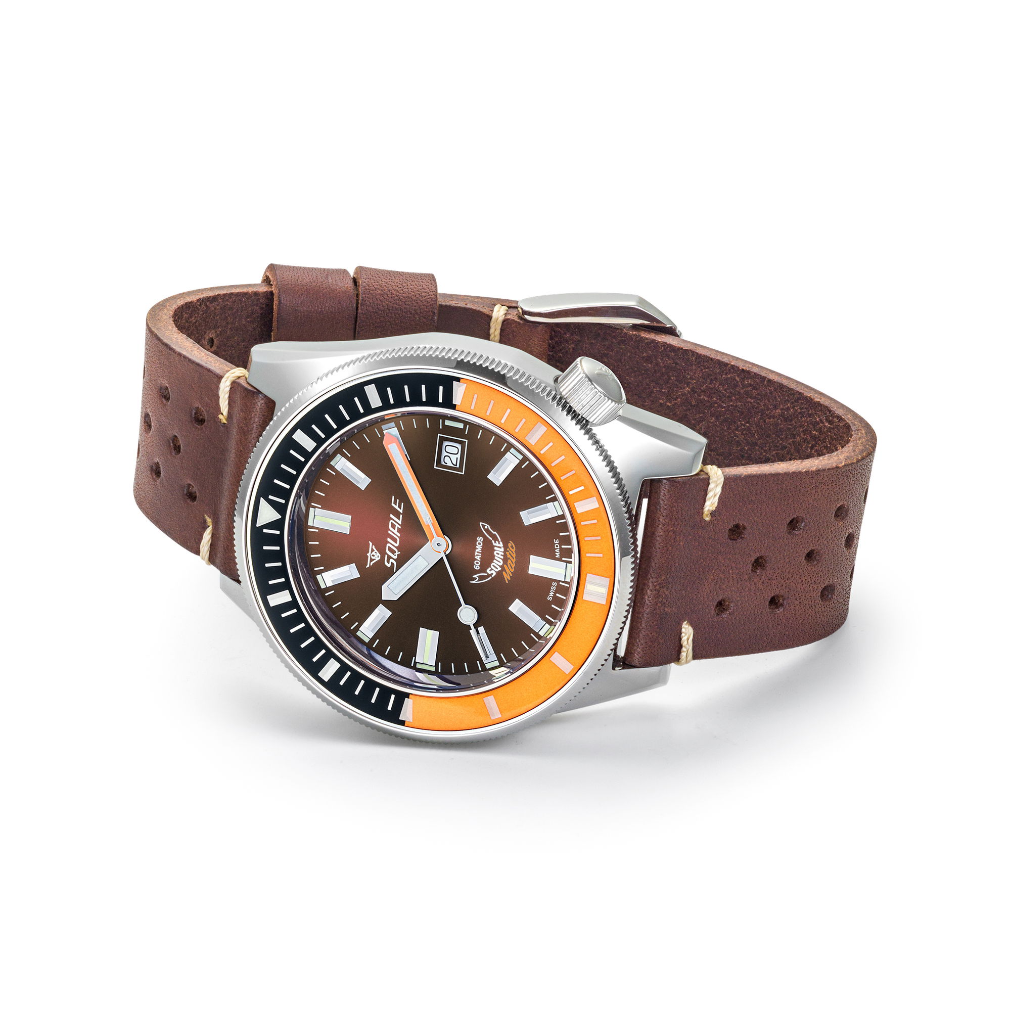 Squale Matic Chocolate Leather