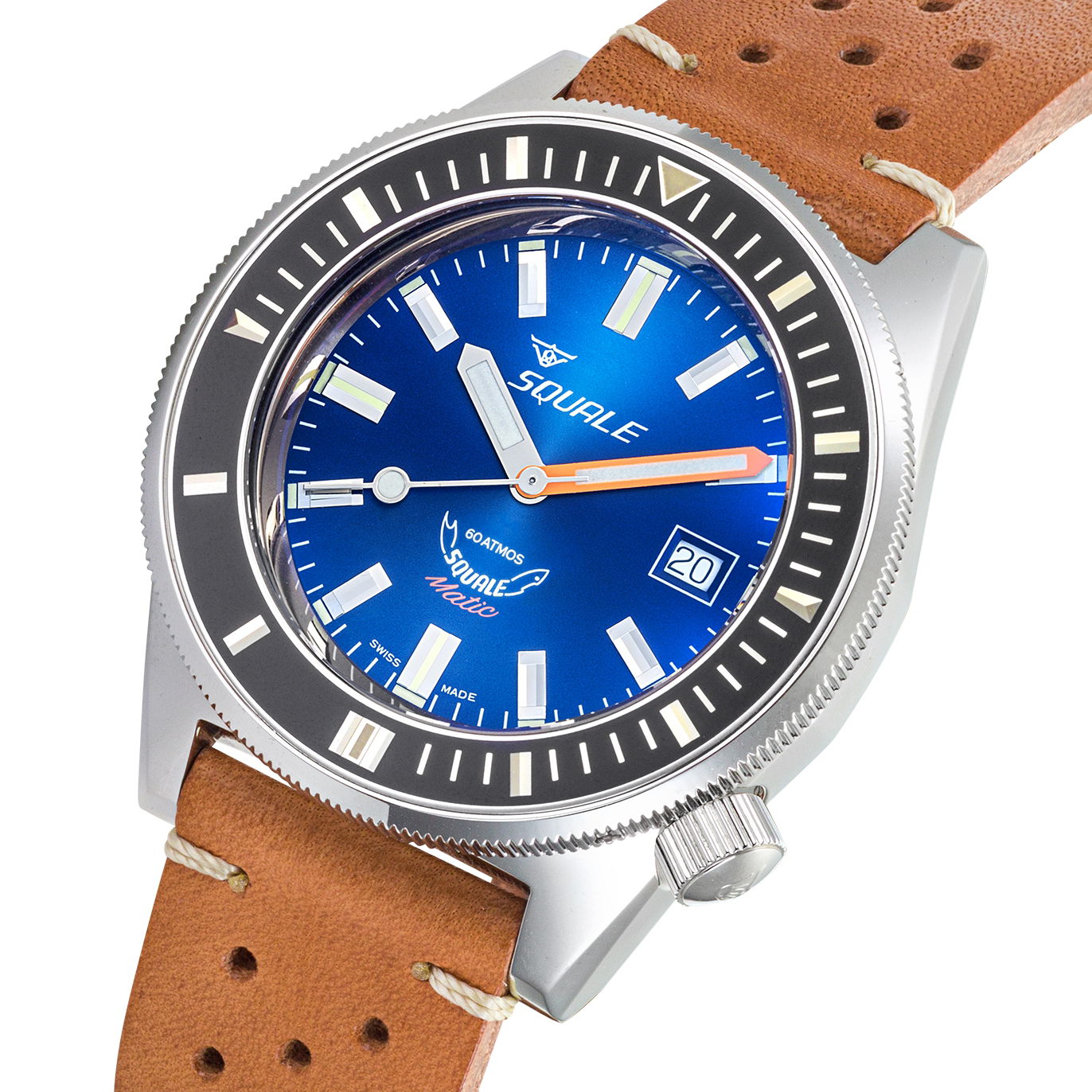 Squale Matic Dark Blue Leather