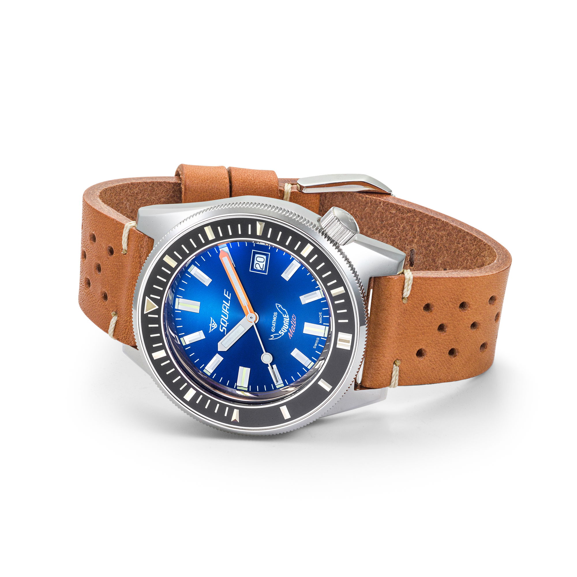 Squale Matic Dark Blue Leather