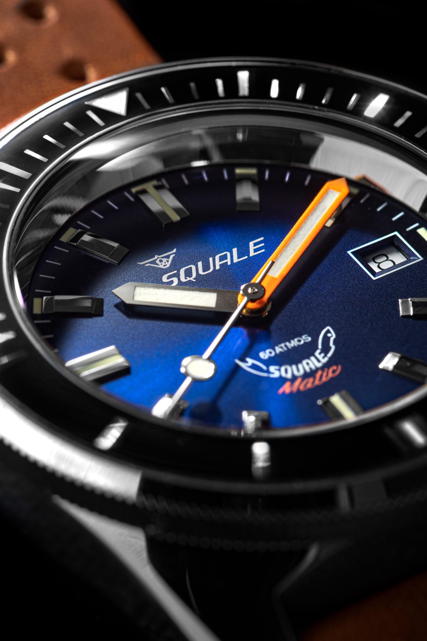 Squale Matic Dark Blue Leather