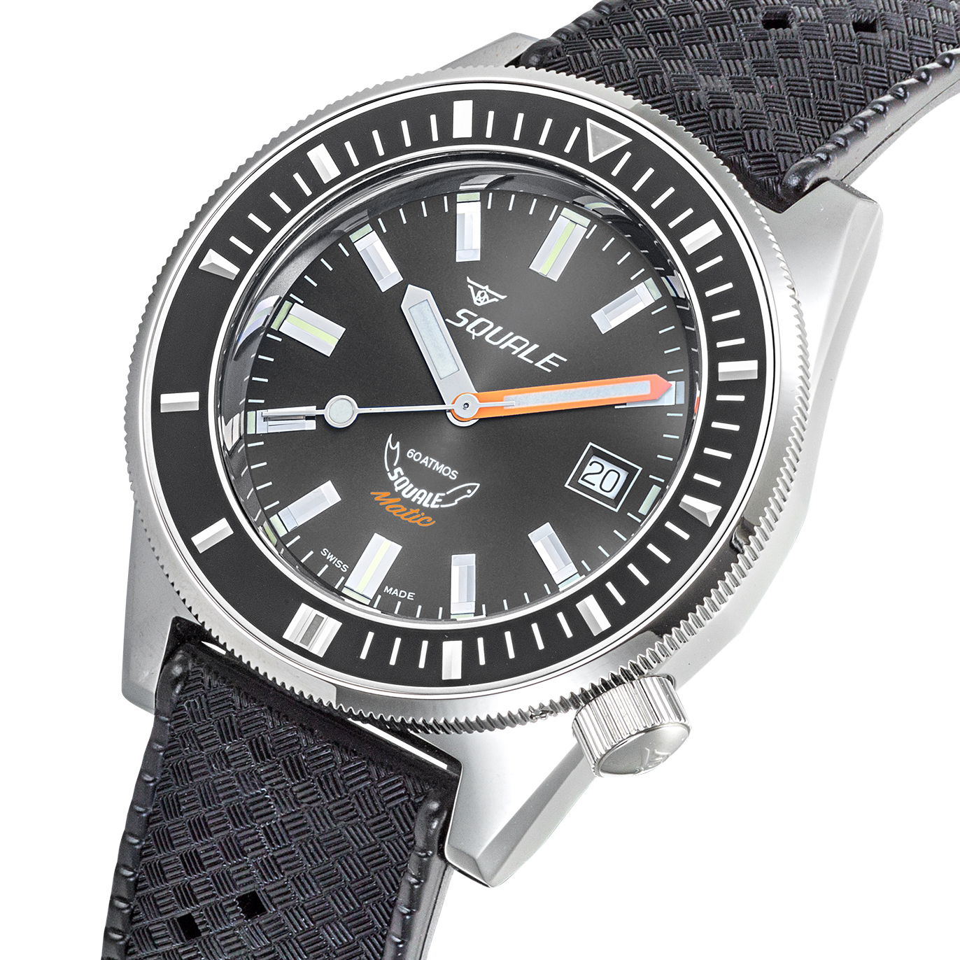Squale Matic Grey Rubber