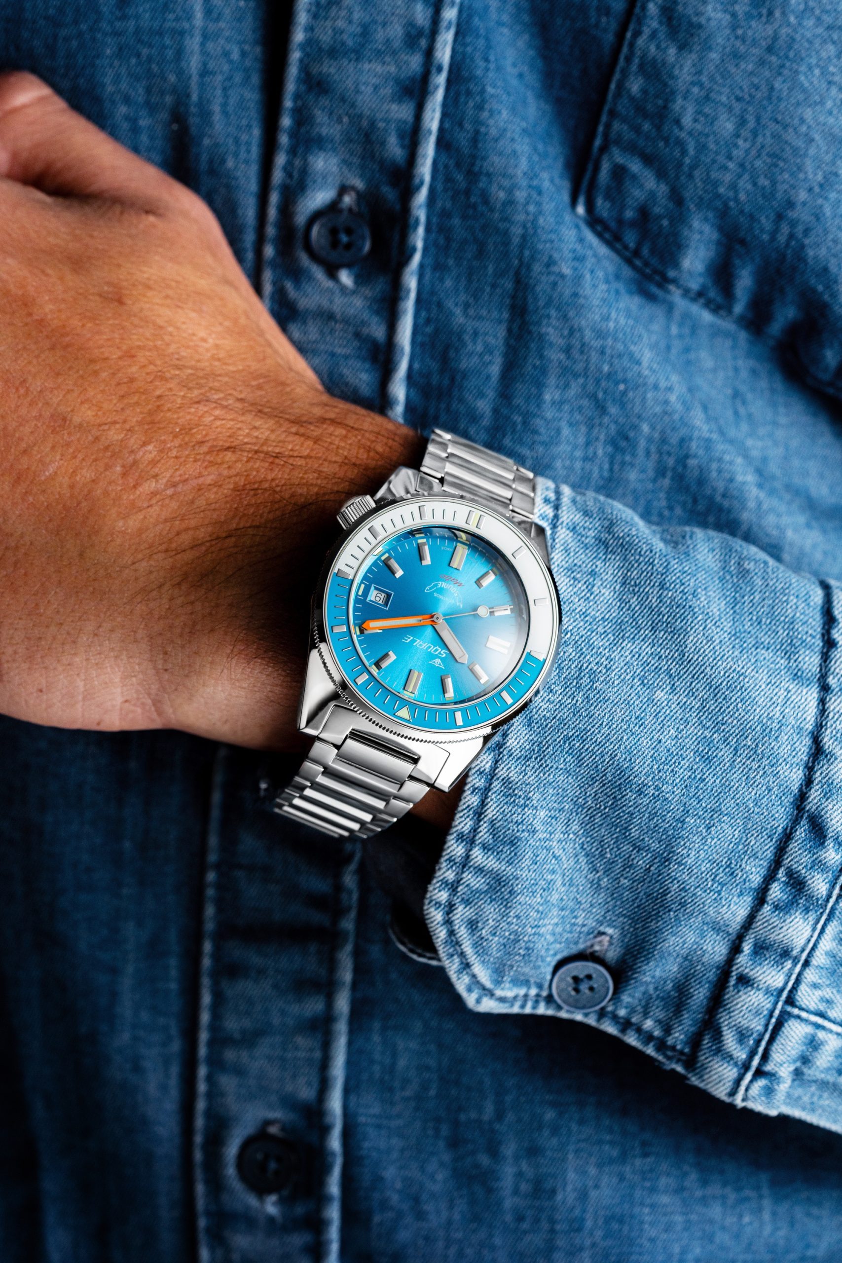 Squale Matic Light Blue Bracelet