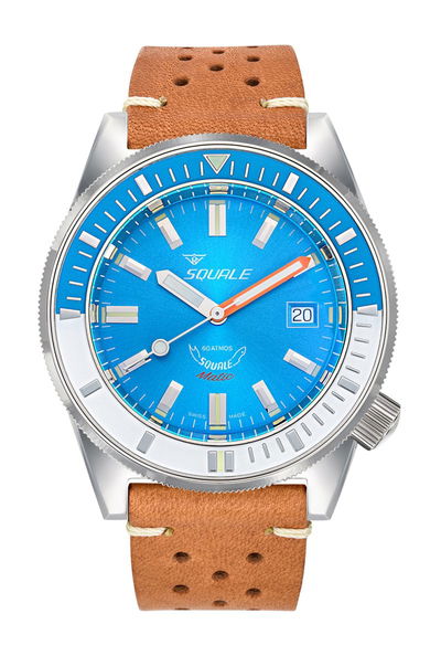 Squale Matic Light Blue Leather