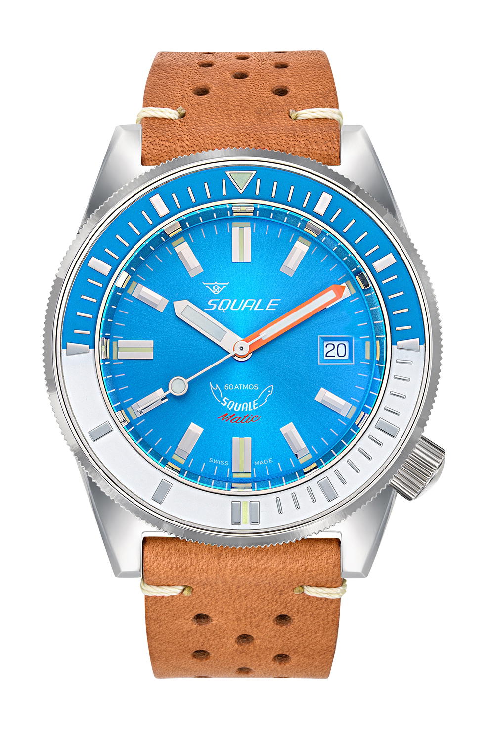 Squale Matic Light Blue Leather