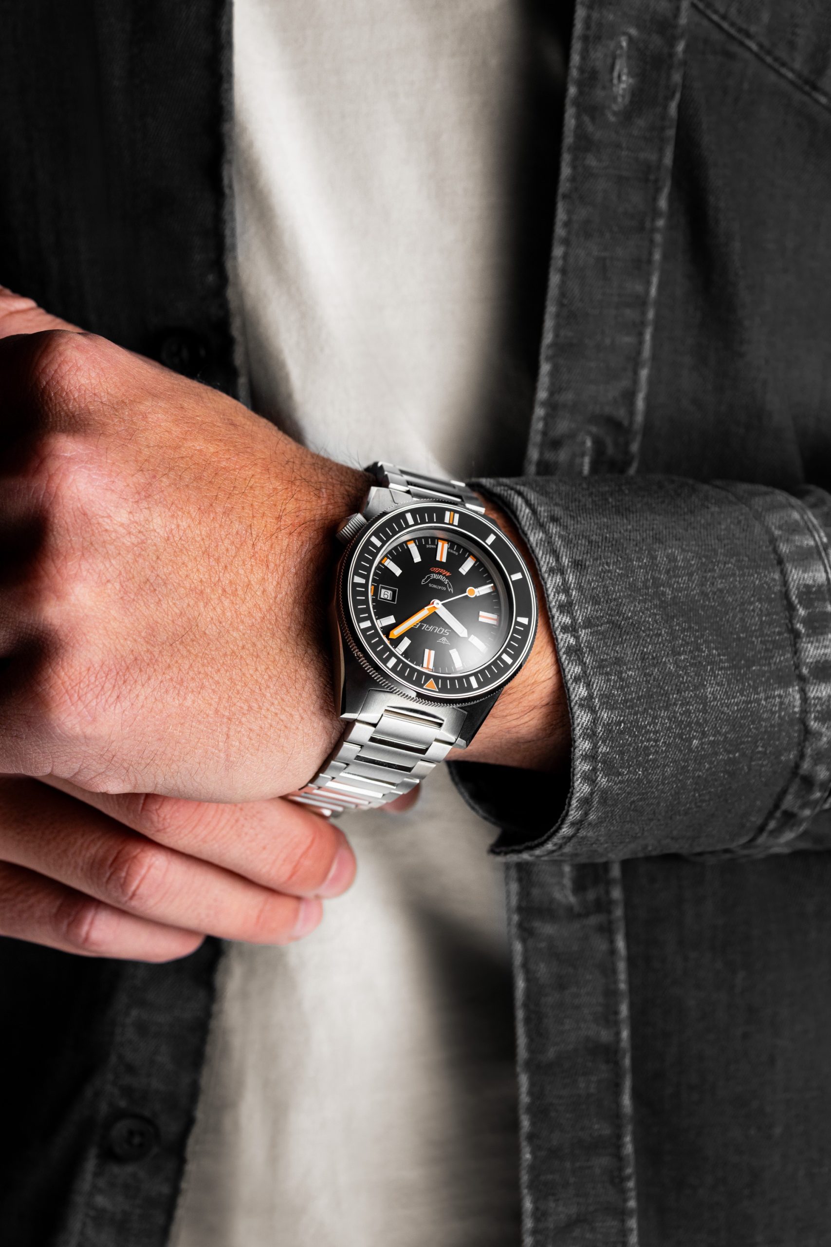 Squale Matic Satin Black Bracelet