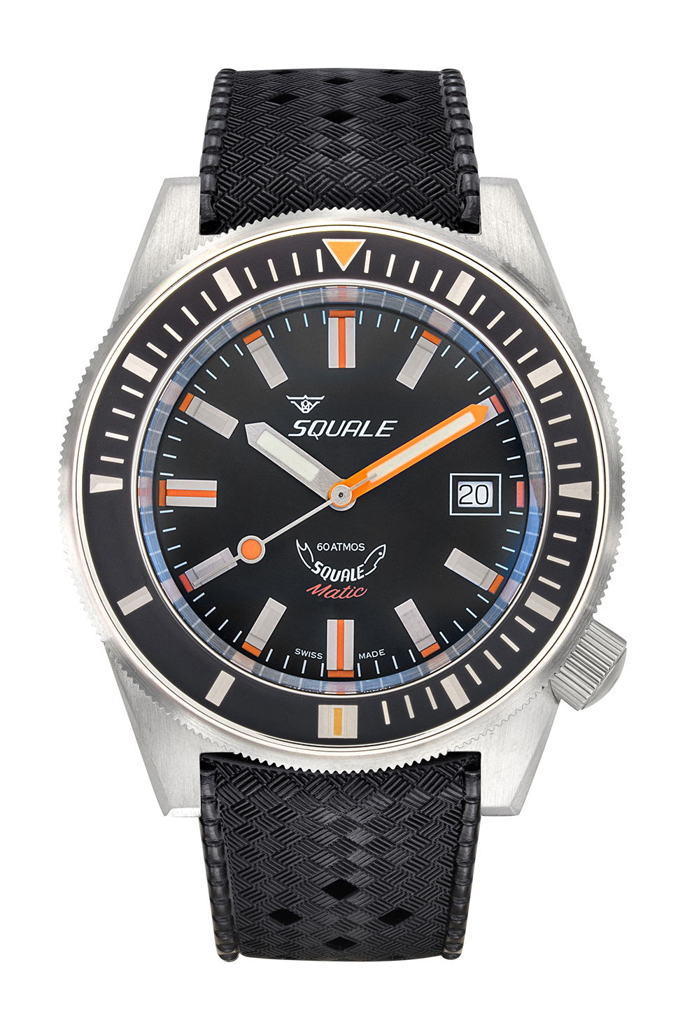 Squale Matic Satin Black Rubber