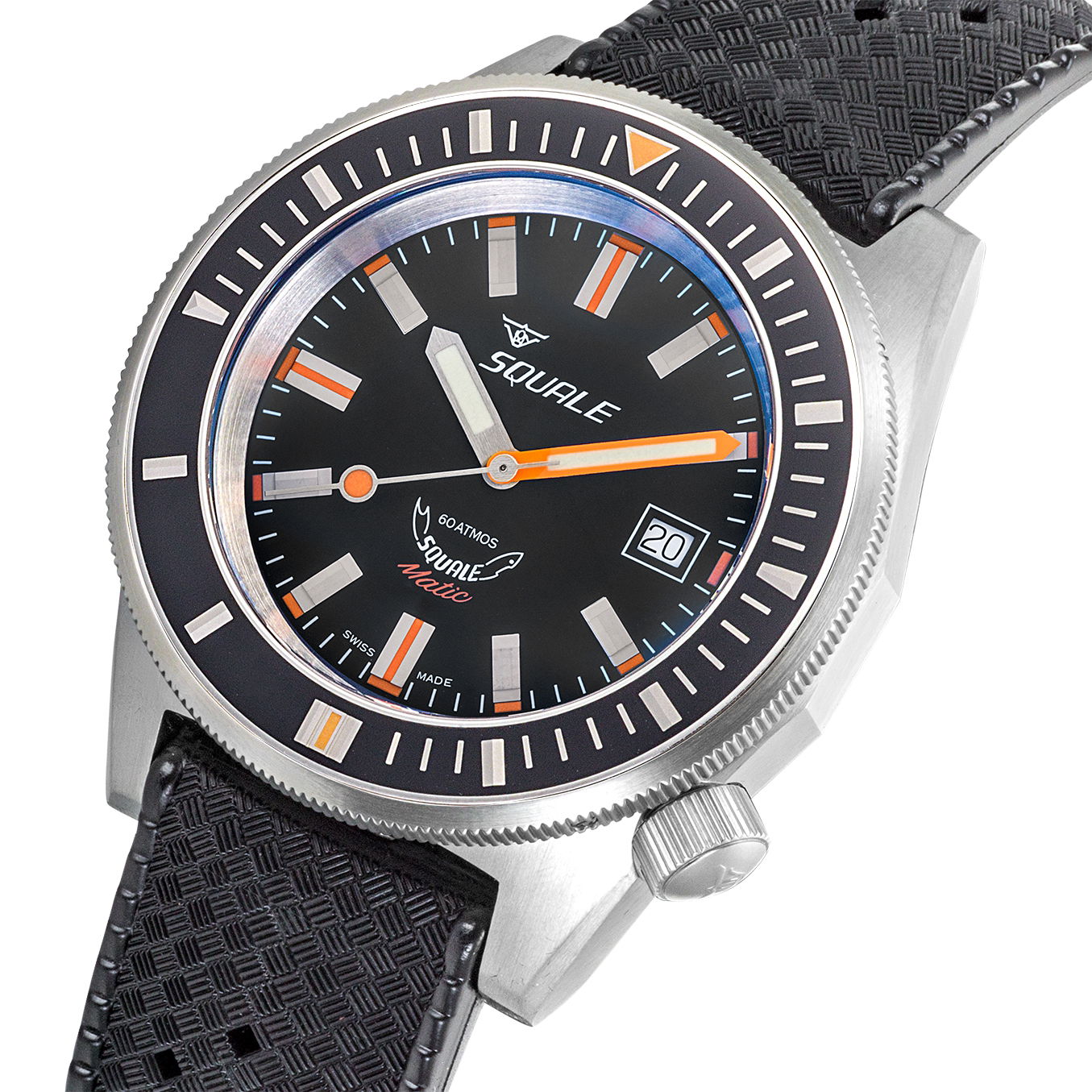 Squale Matic Satin Black Rubber