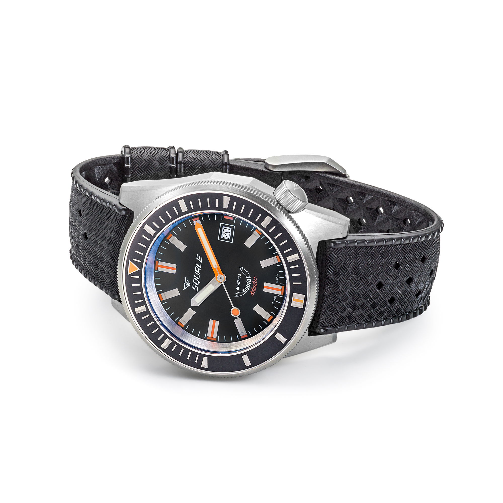 Squale Matic Satin Black Rubber