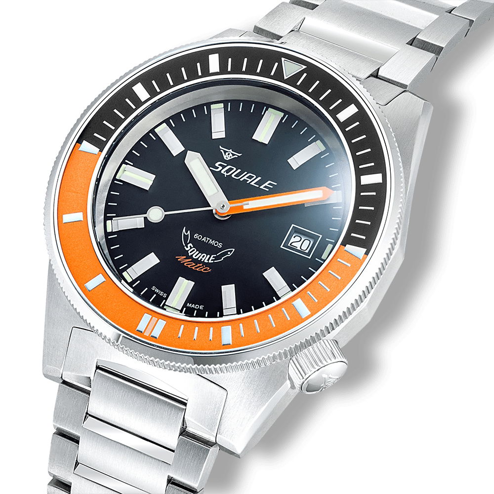 Squale Matic Satin Orange Bracelet
