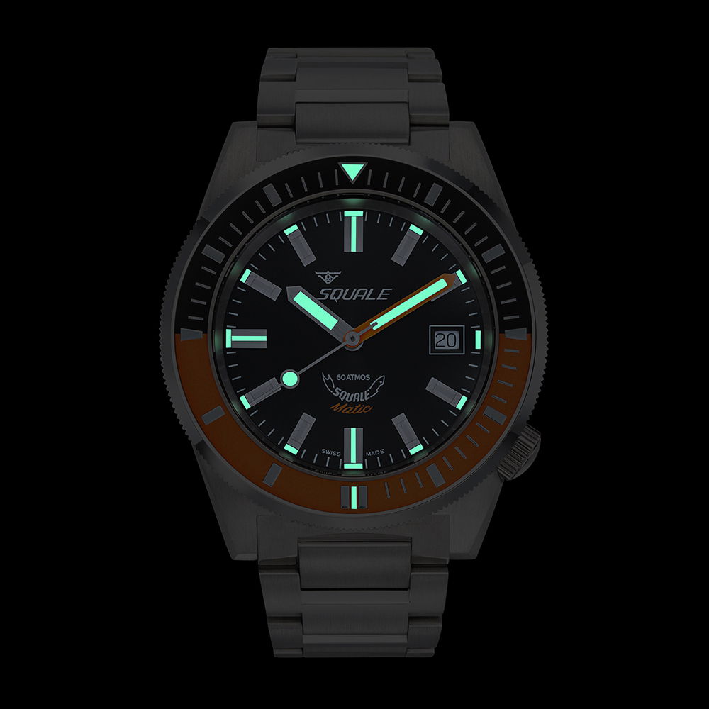 Squale Matic Satin Orange Bracelet