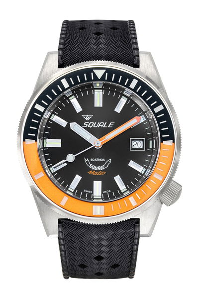 Squale Matic Satin Orange Rubber