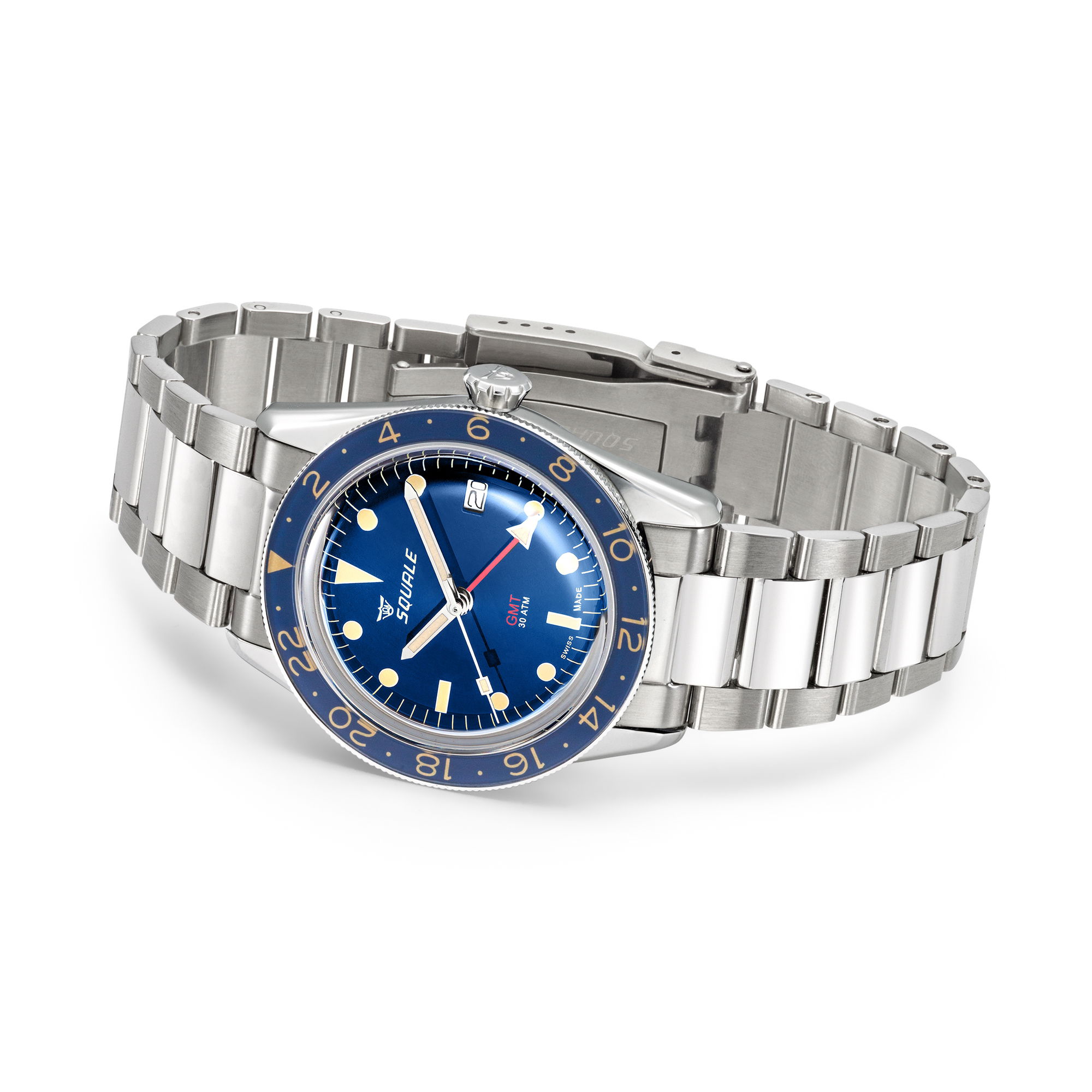Squale Sub-39 GMT Vintage Blu Bracelet