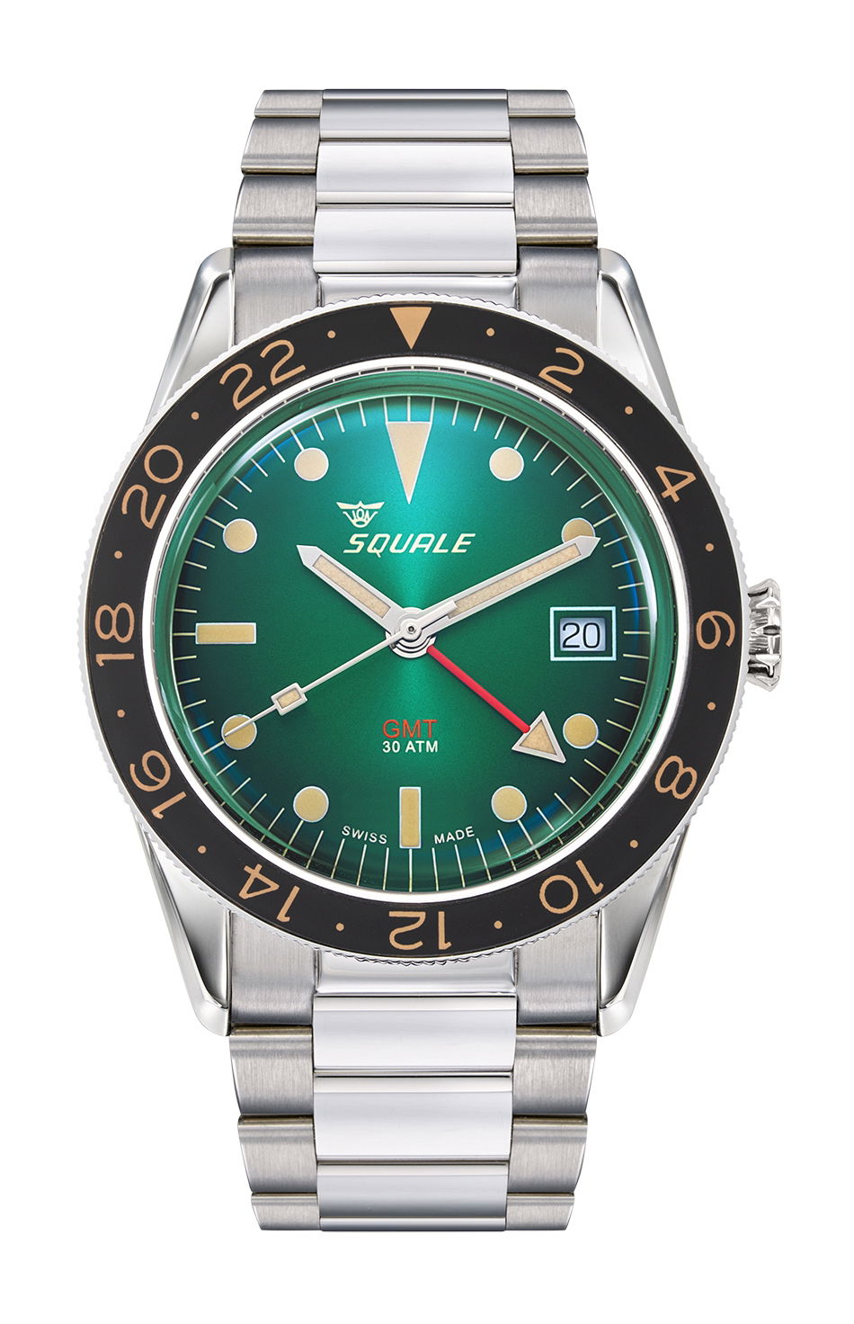 Squale Sub-39 GMT Vintage Green Bracelet