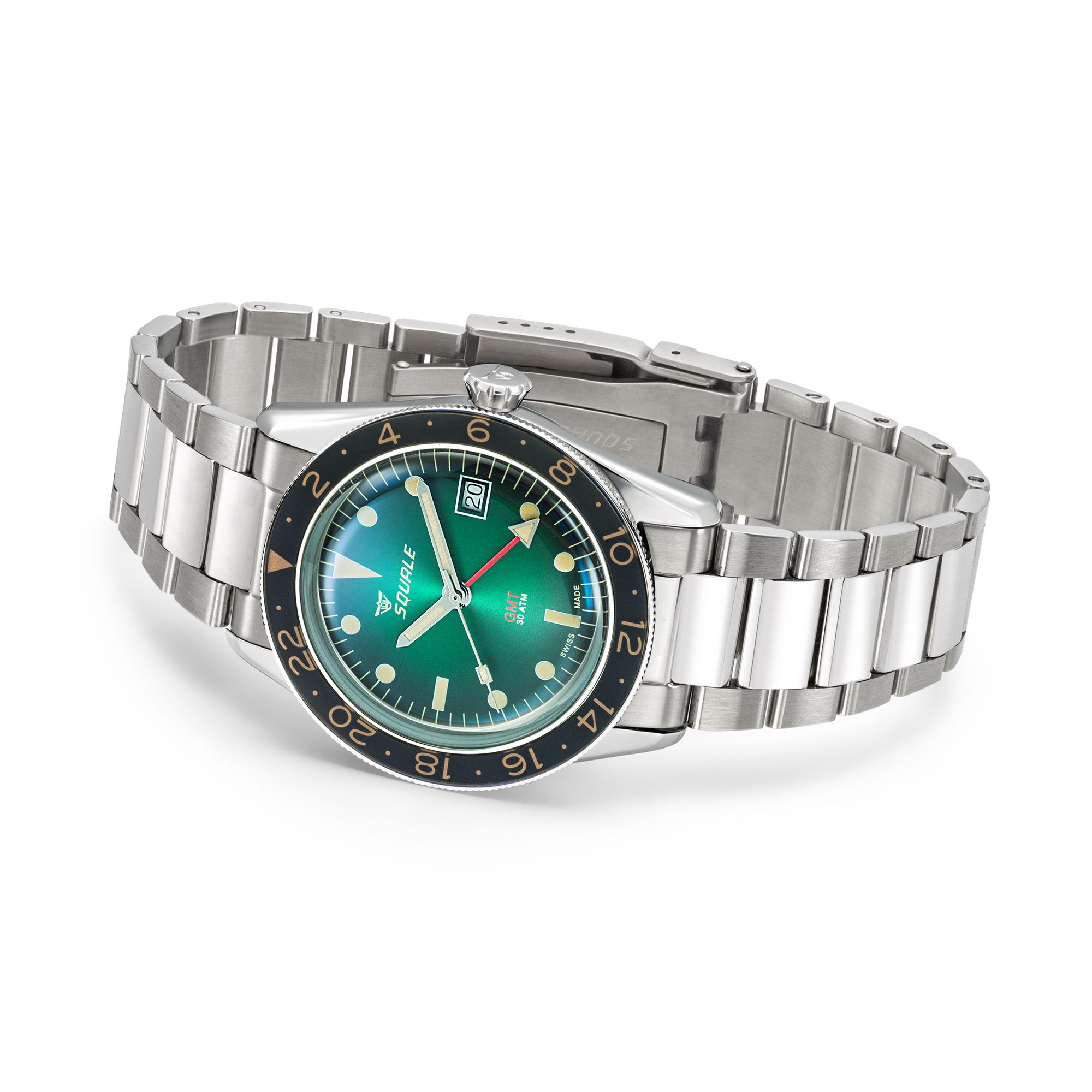 Squale Sub-39 GMT Vintage Green Bracelet