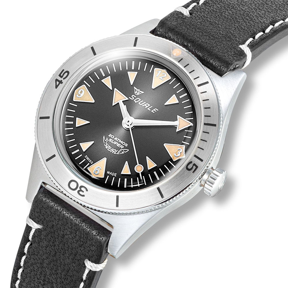 Squale Super-Squale Big Arrows Black Leather