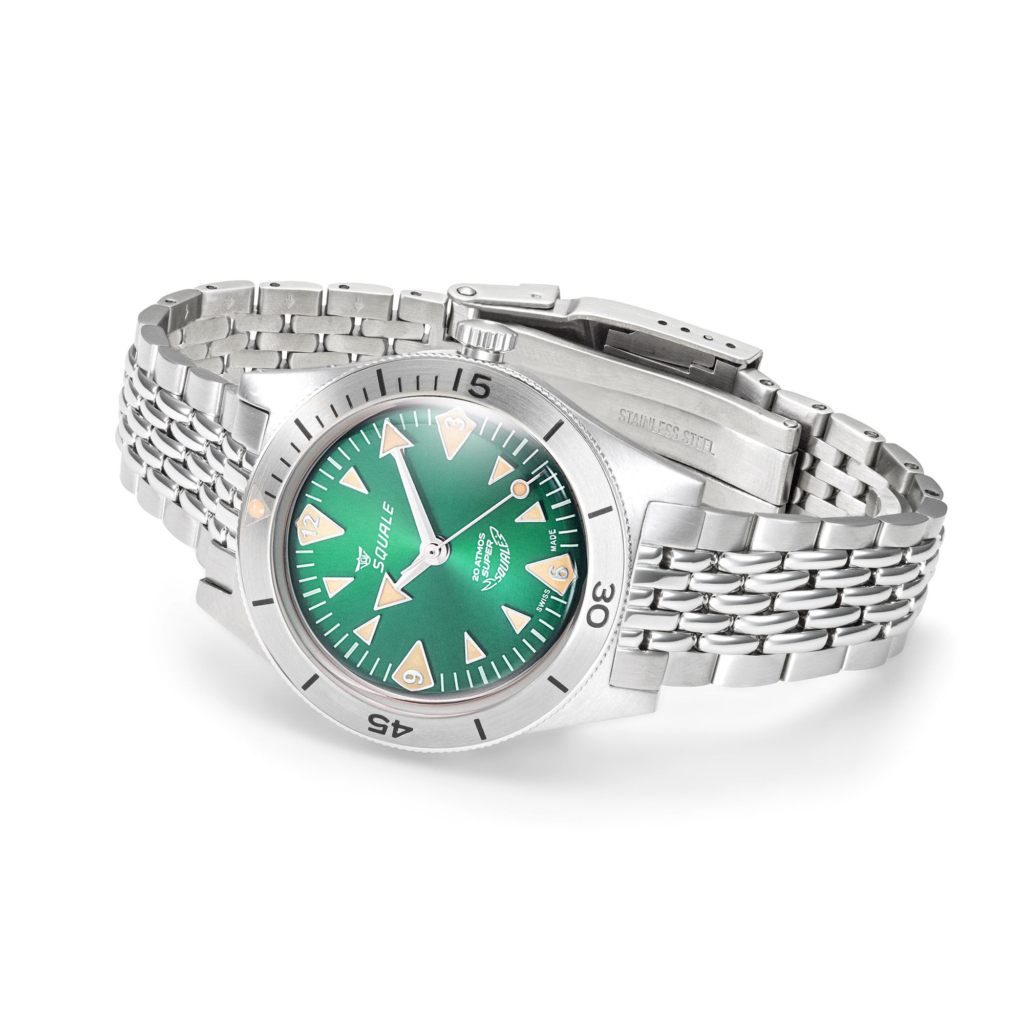 Squale Super-Squale Big Arrows Green Bracelet