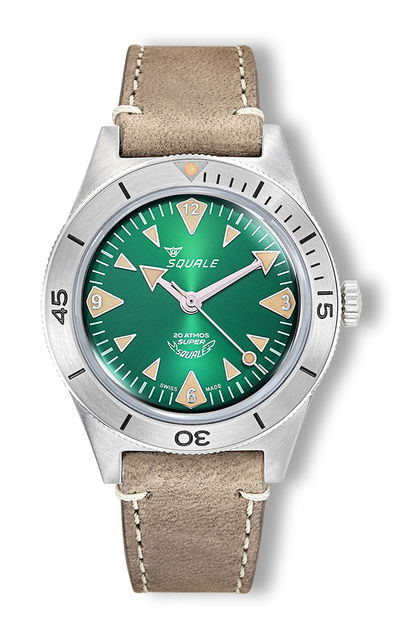 Squale Super-Squale Big Arrows Green Leather