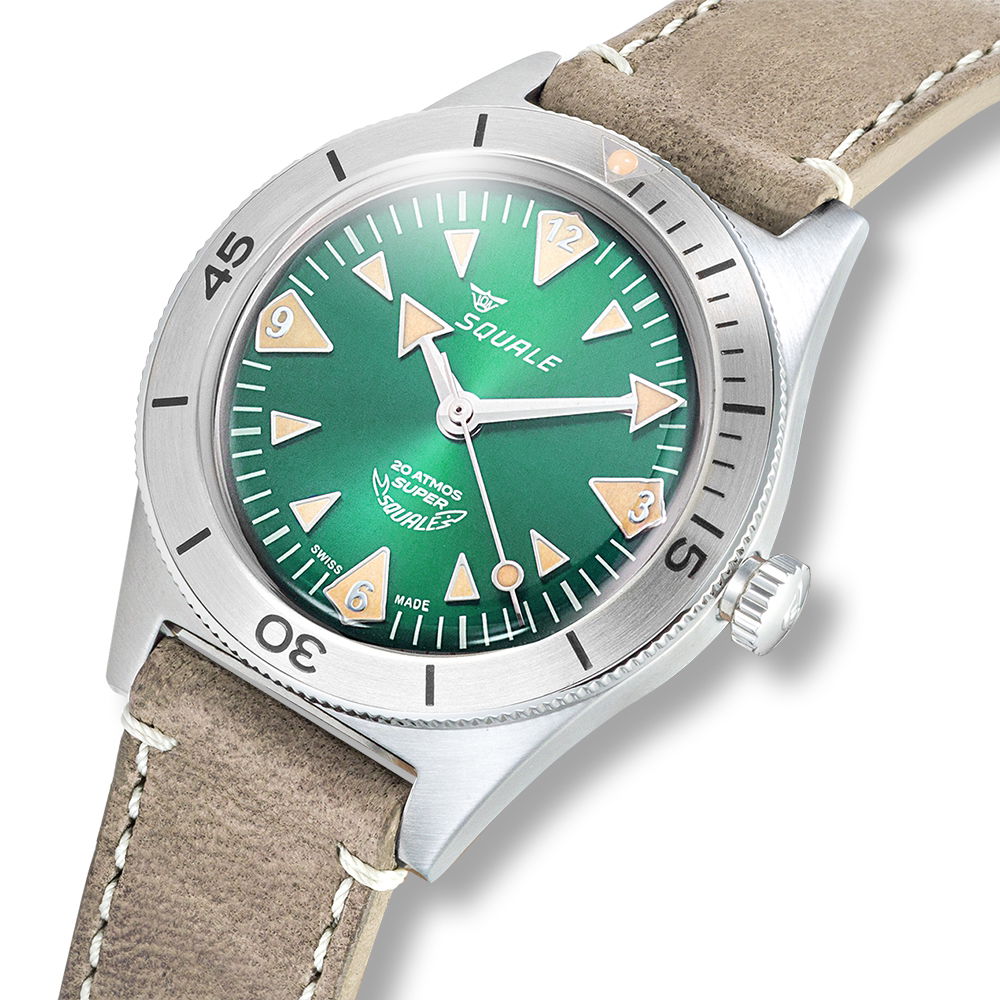 Squale Super-Squale Big Arrows Green Leather