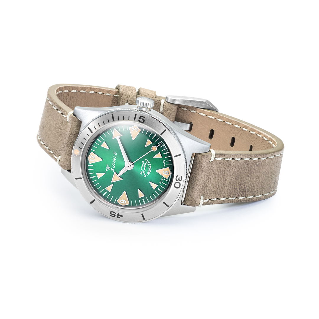 Squale Super-Squale Big Arrows Green Leather – $1,110