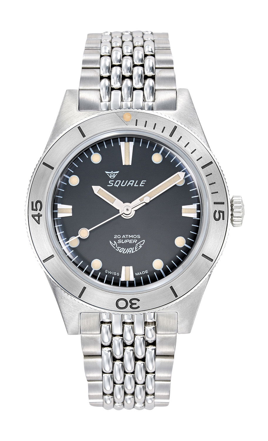 Squale Super-Squale Sunray Black Bracelet