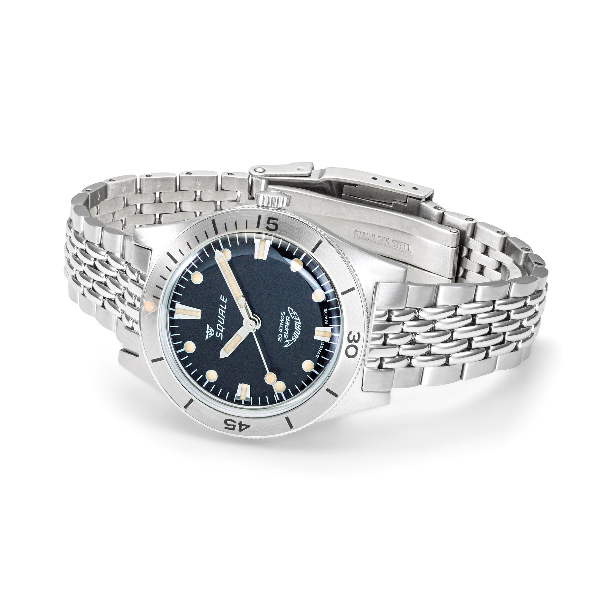 Squale Super-Squale Sunray Black Bracelet
