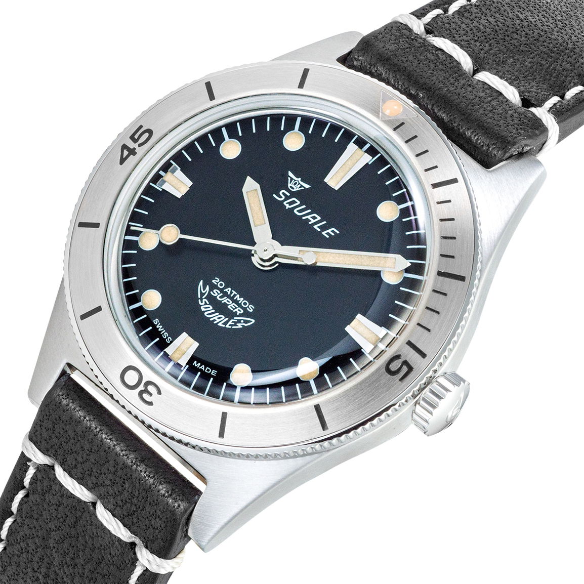 Squale Super-Squale Sunray Black Leather