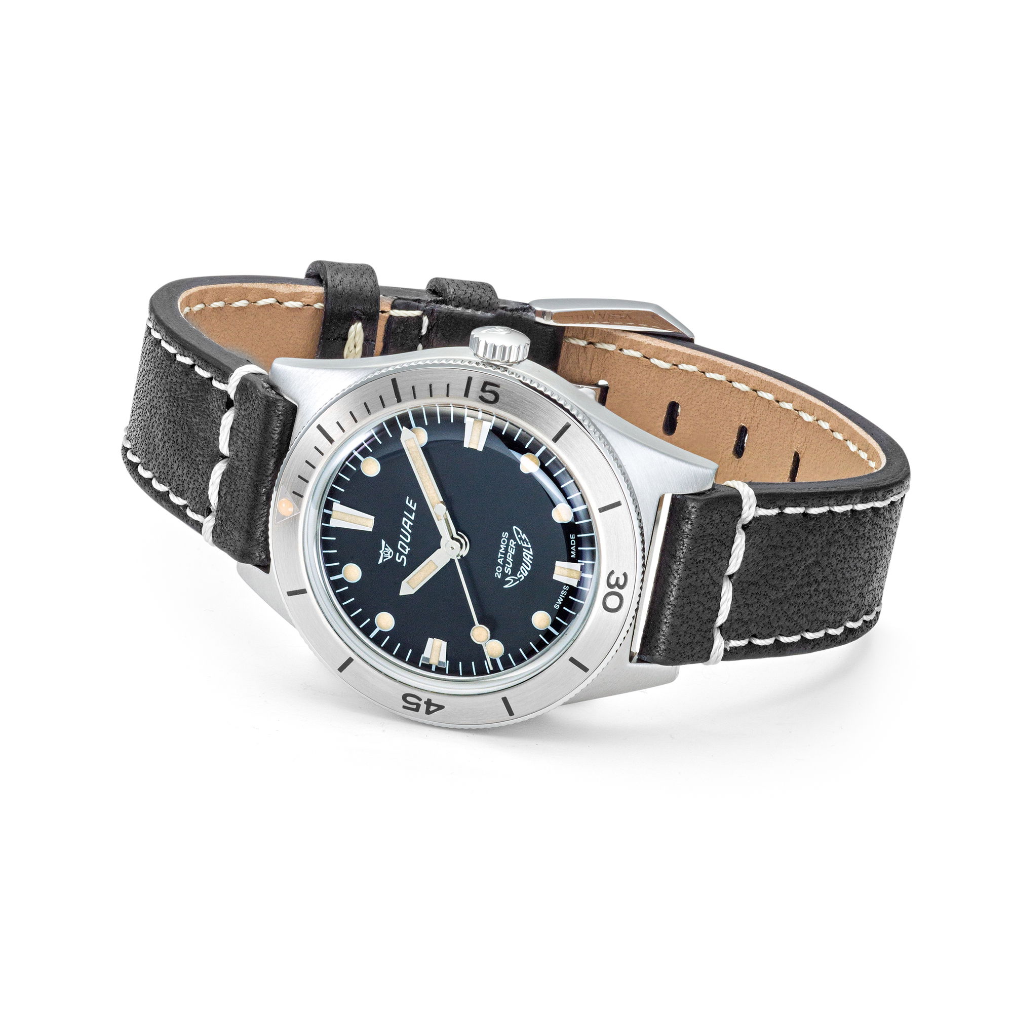 Squale Super-Squale Sunray Black Leather