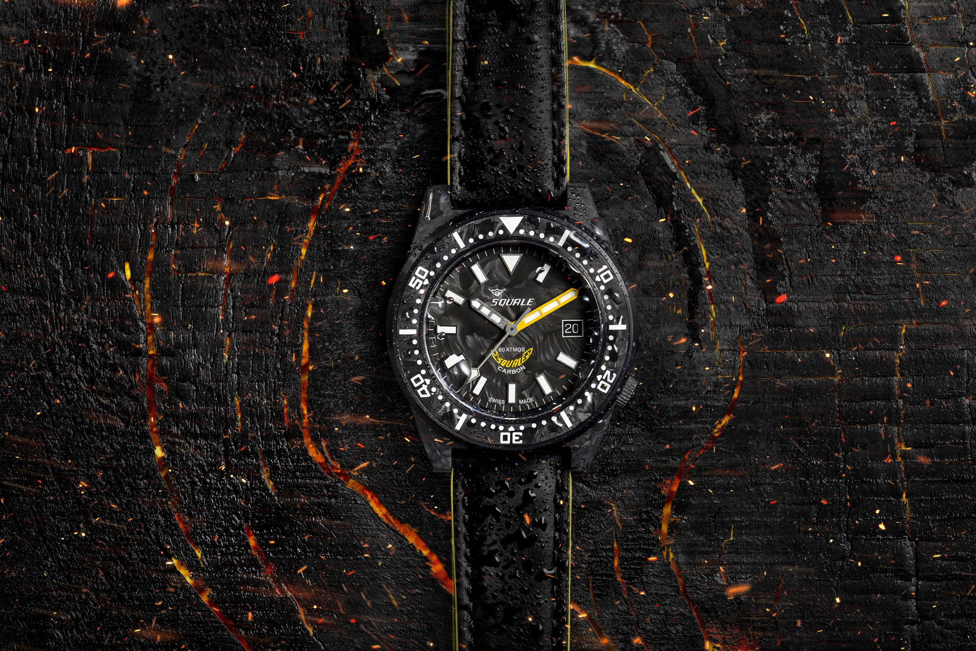 Squale T-183 Forged Carbon Yellow