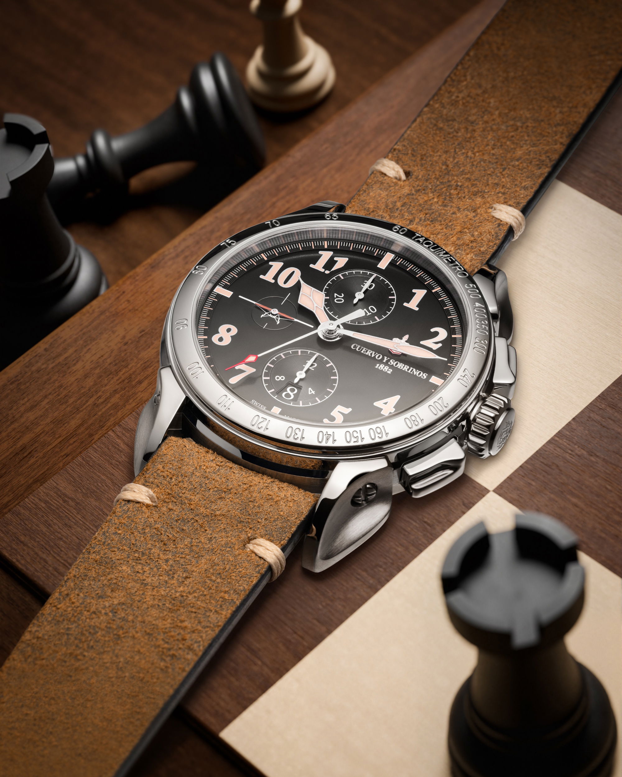 Cuervo y Sobrinos Chronograph Emilio Carranza