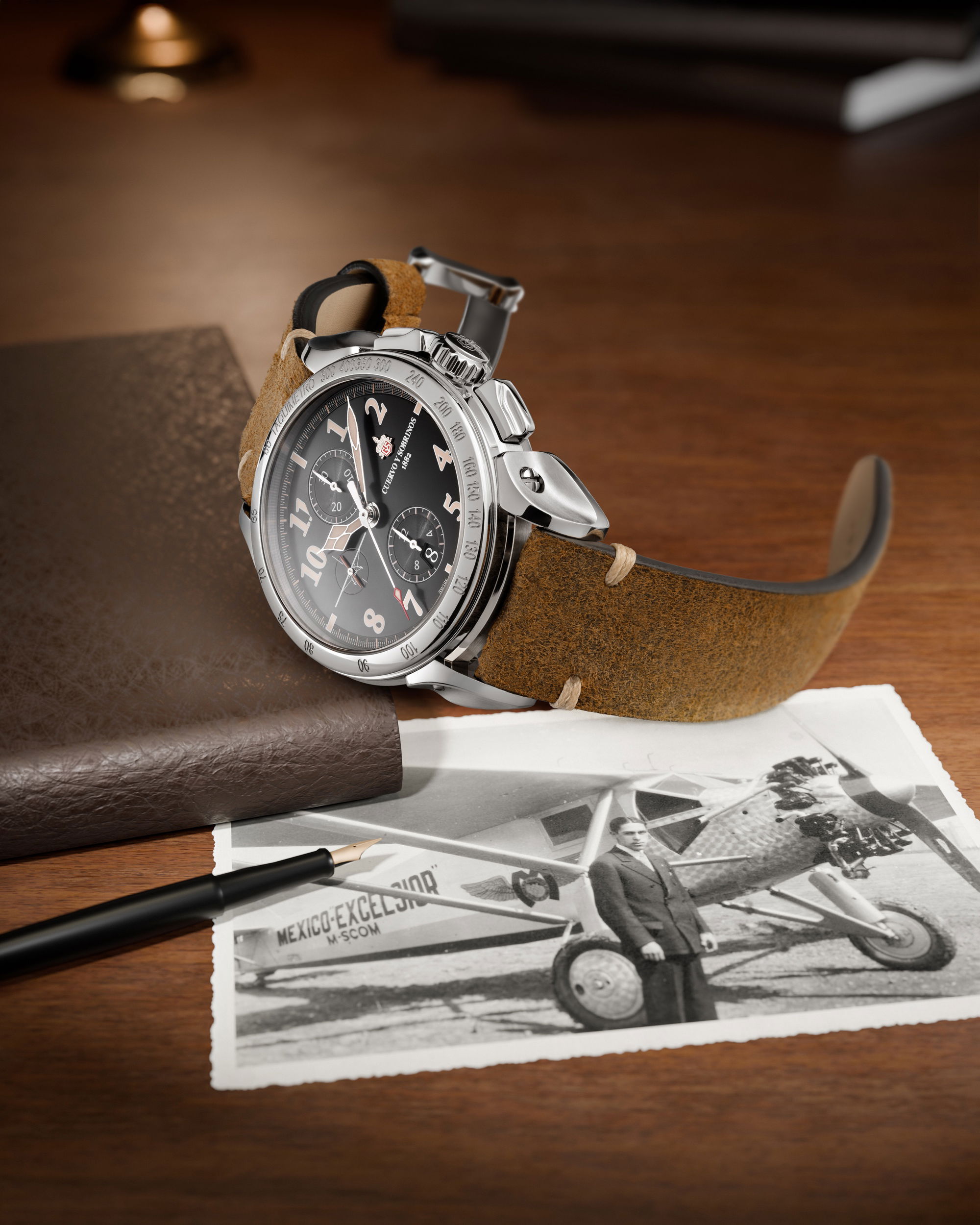 Cuervo y Sobrinos Chronograph Emilio Carranza