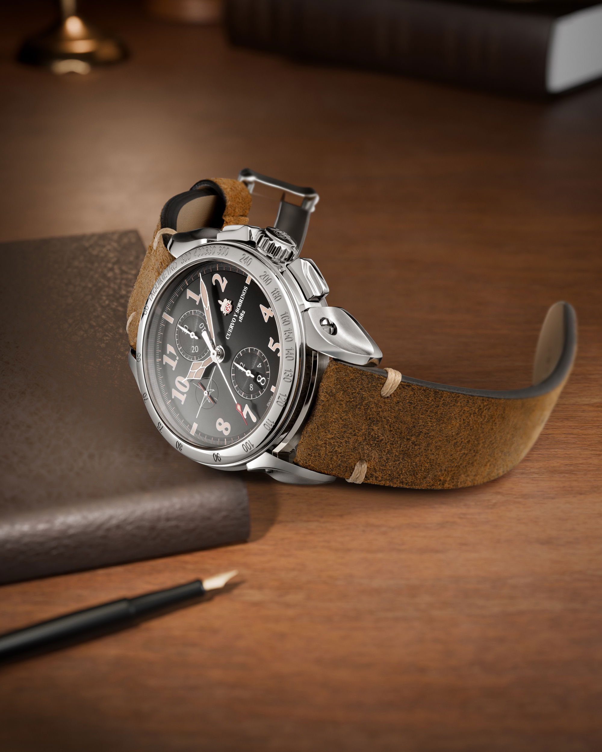 Cuervo y Sobrinos Chronograph Emilio Carranza