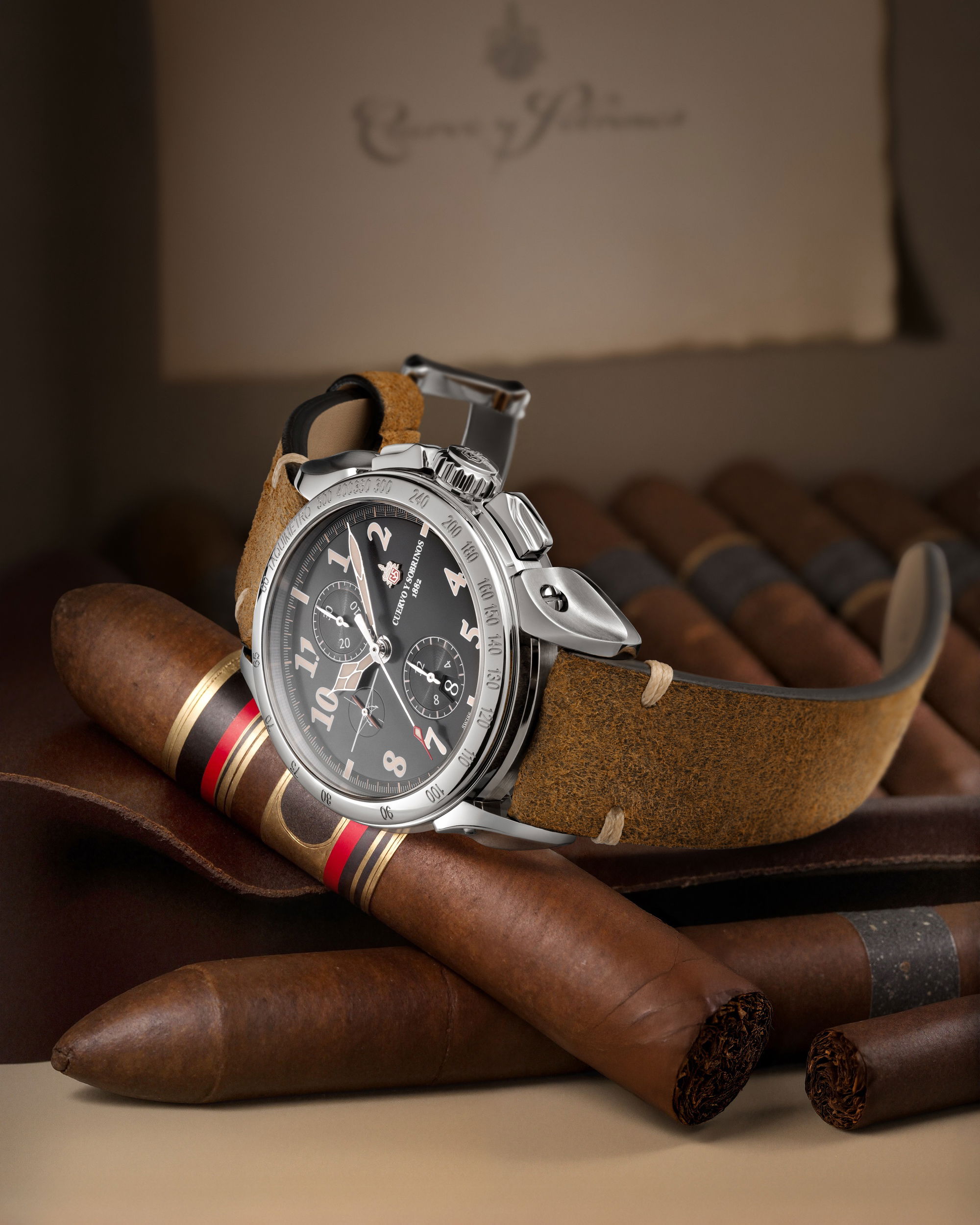 Cuervo y Sobrinos Chronograph Emilio Carranza