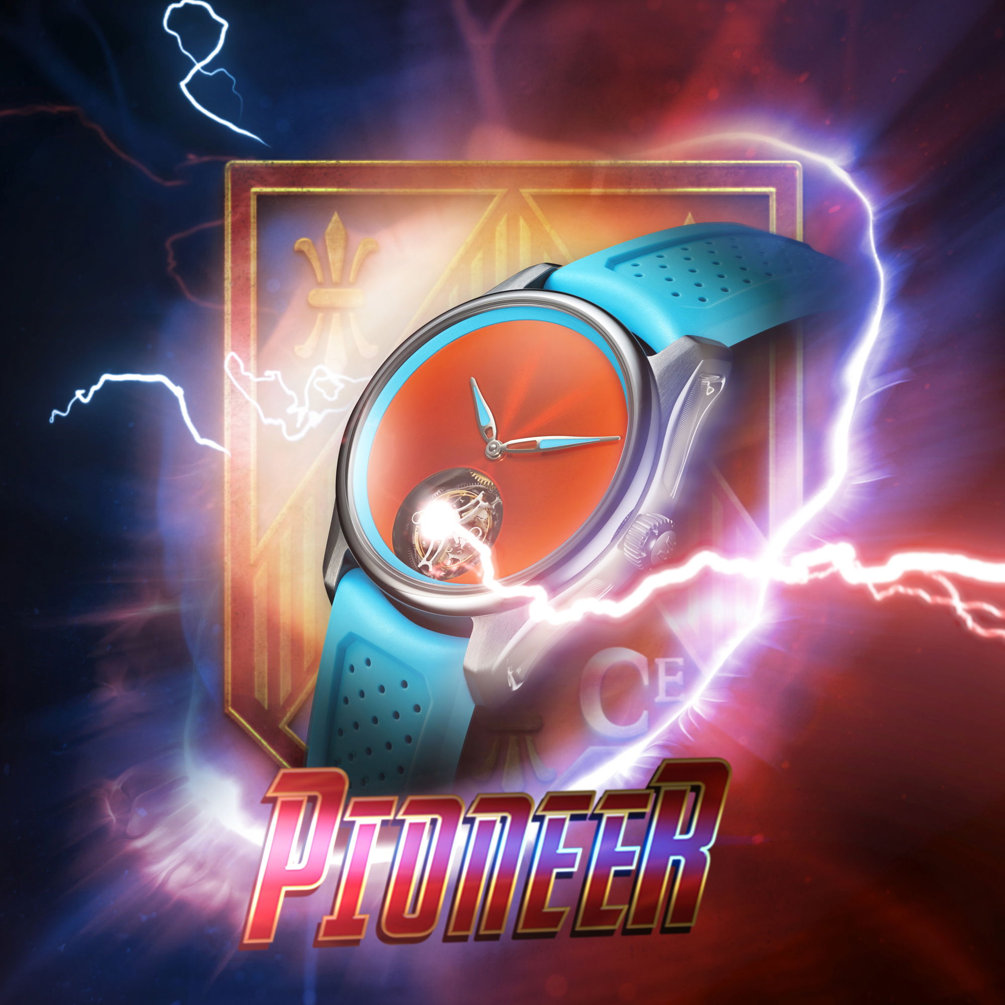 H. Moser &amp; Cie Pioneer Tourbillon Spiced Aqua