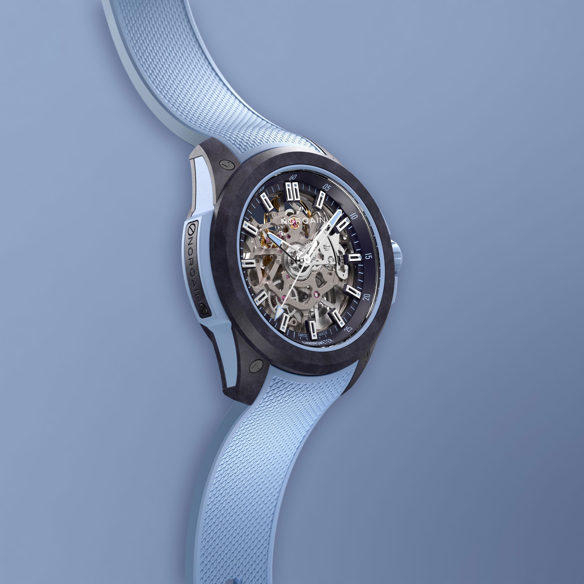 Niko and… NORQAIN Wild One Skeleton 39mm Sky Blue | King Jewelers