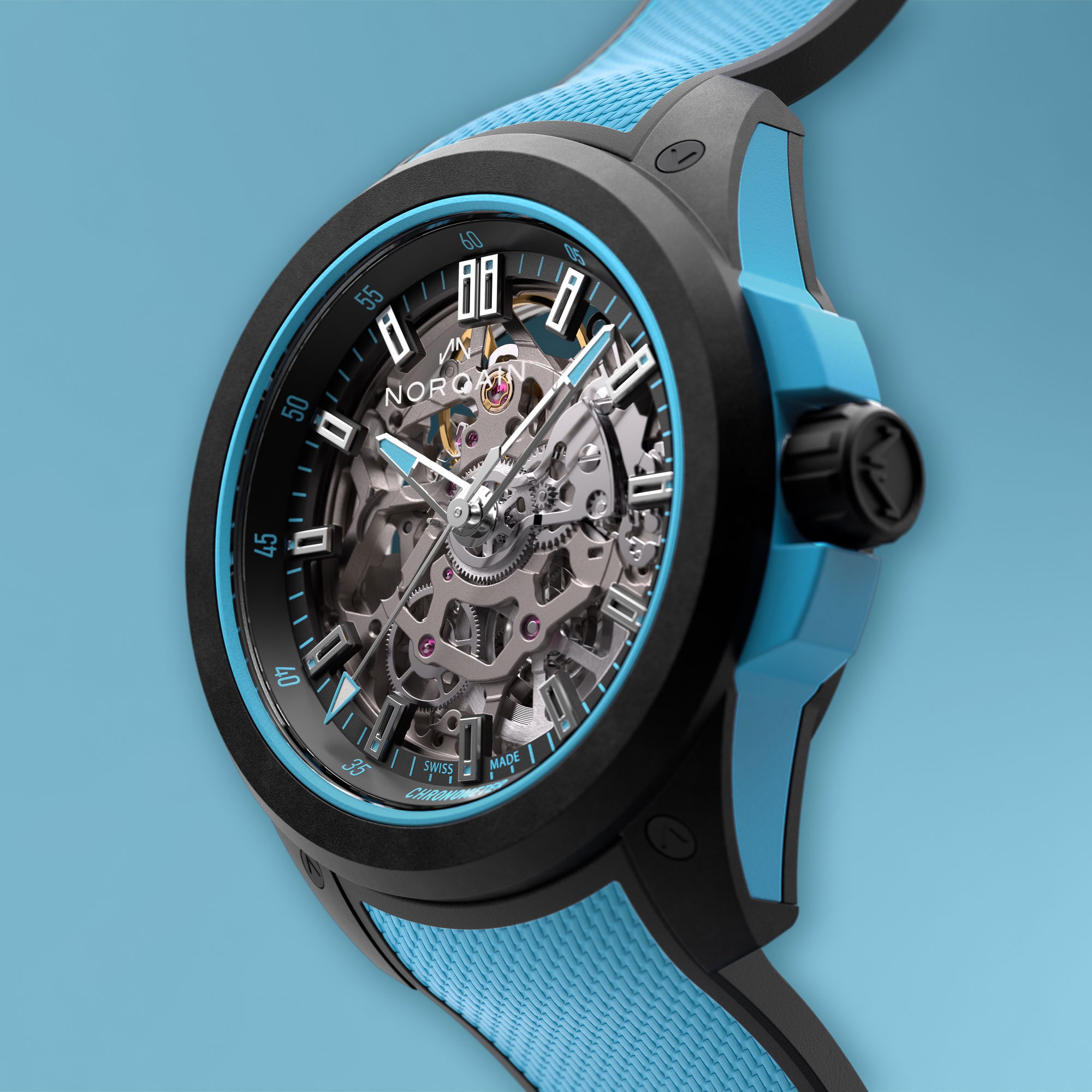 NORQAIN Wild One Skeleton 39 Sky Blue