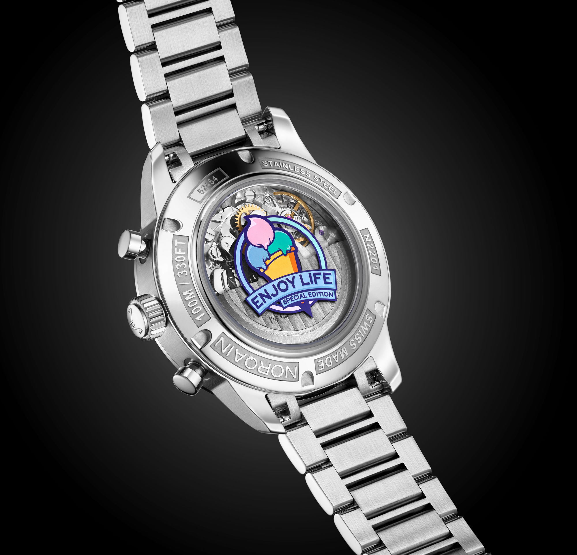 ◆BLUE ELEPHANT◆ NORA ivory NORQAIN Freedom 60 Chrono 40 Enjoy Life Special Edition