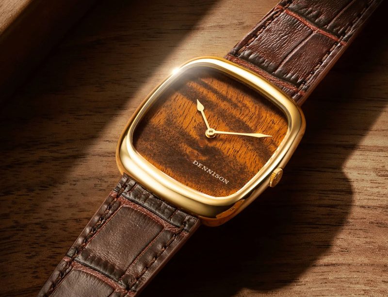Denson Natural Wood en or PVD