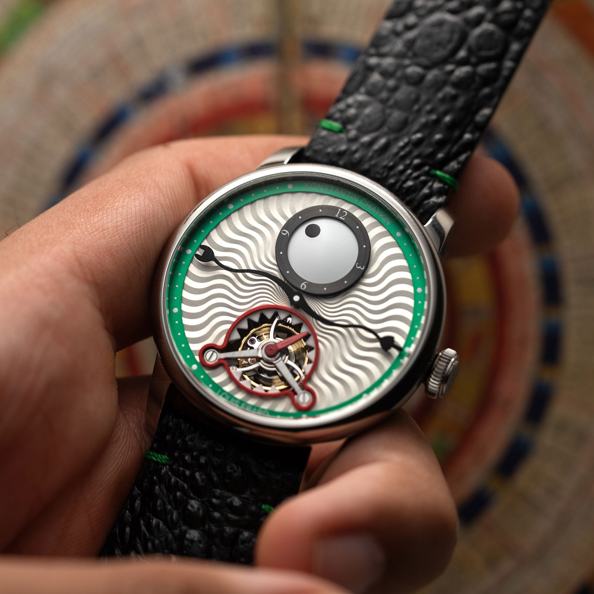 時計 Yadorigi Time Tsuki-yomi A-T Purple Dial Super Titanium Bracelet BY1010