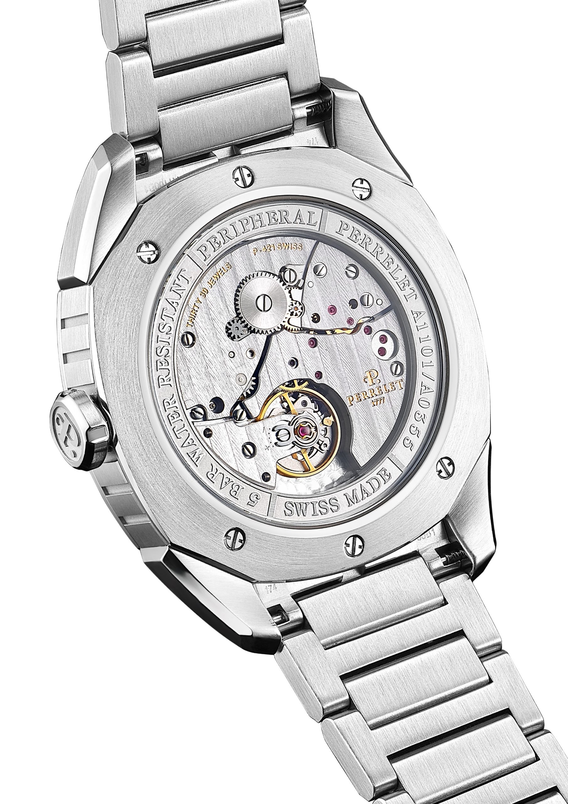 Perrelet LAB Peripheral 3 Hands &amp; Date Salmon