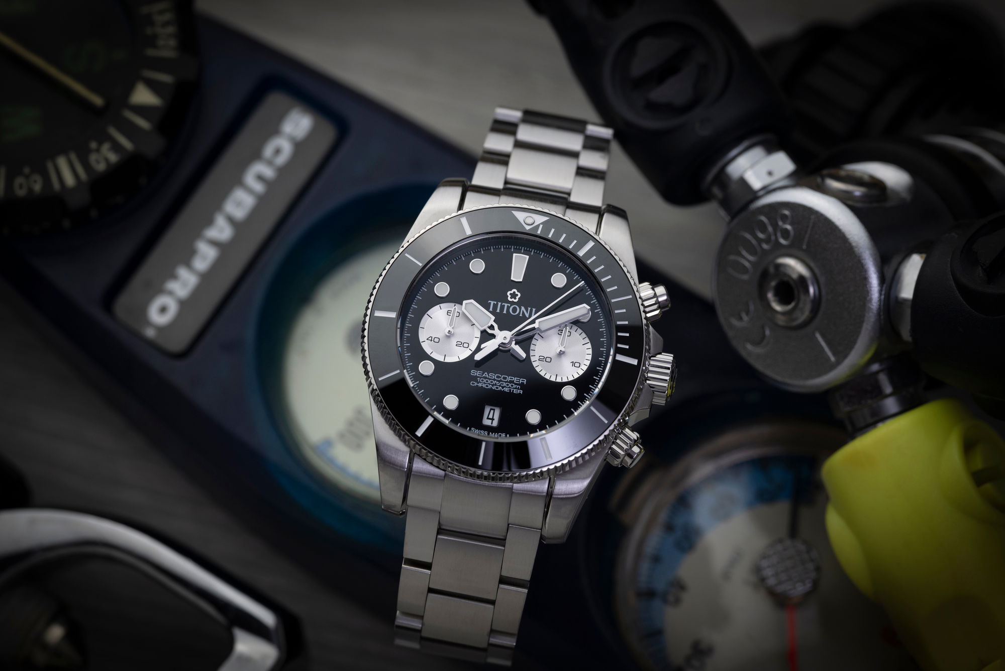 Titoni Seascoper 300 Bi-Compax Chronograph