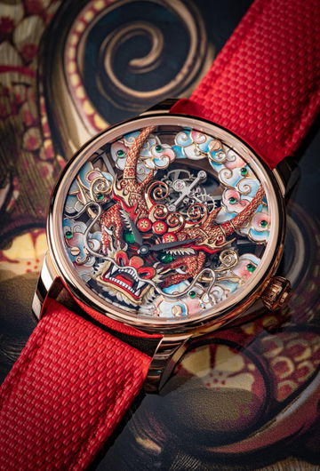 Jaquet Droz Tourbillon Skelet Red Gold Dragon Mask