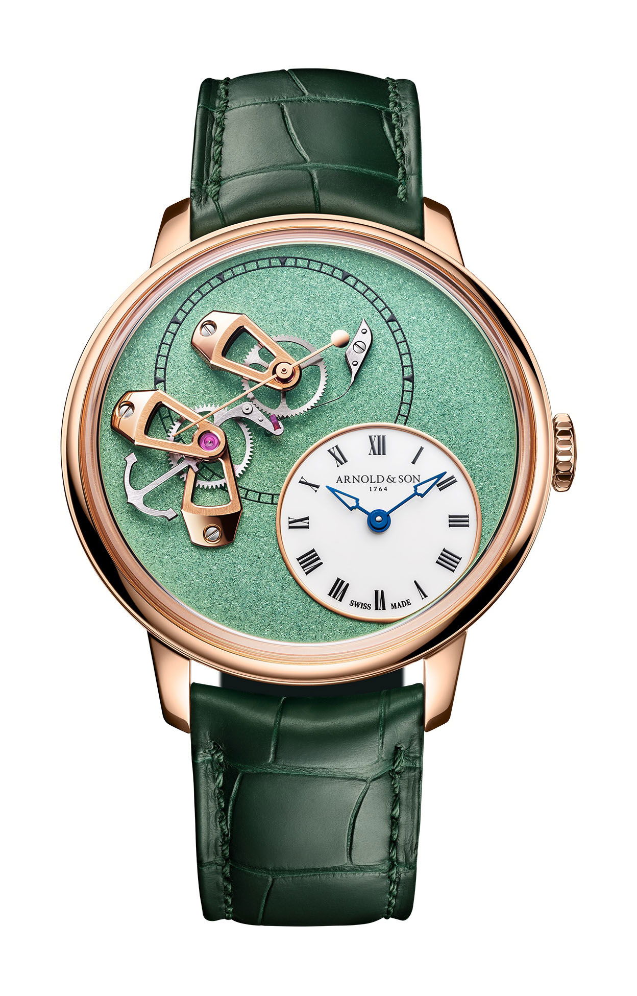 Arnold &amp; Son DSTB 42 Red Gold Mint Green