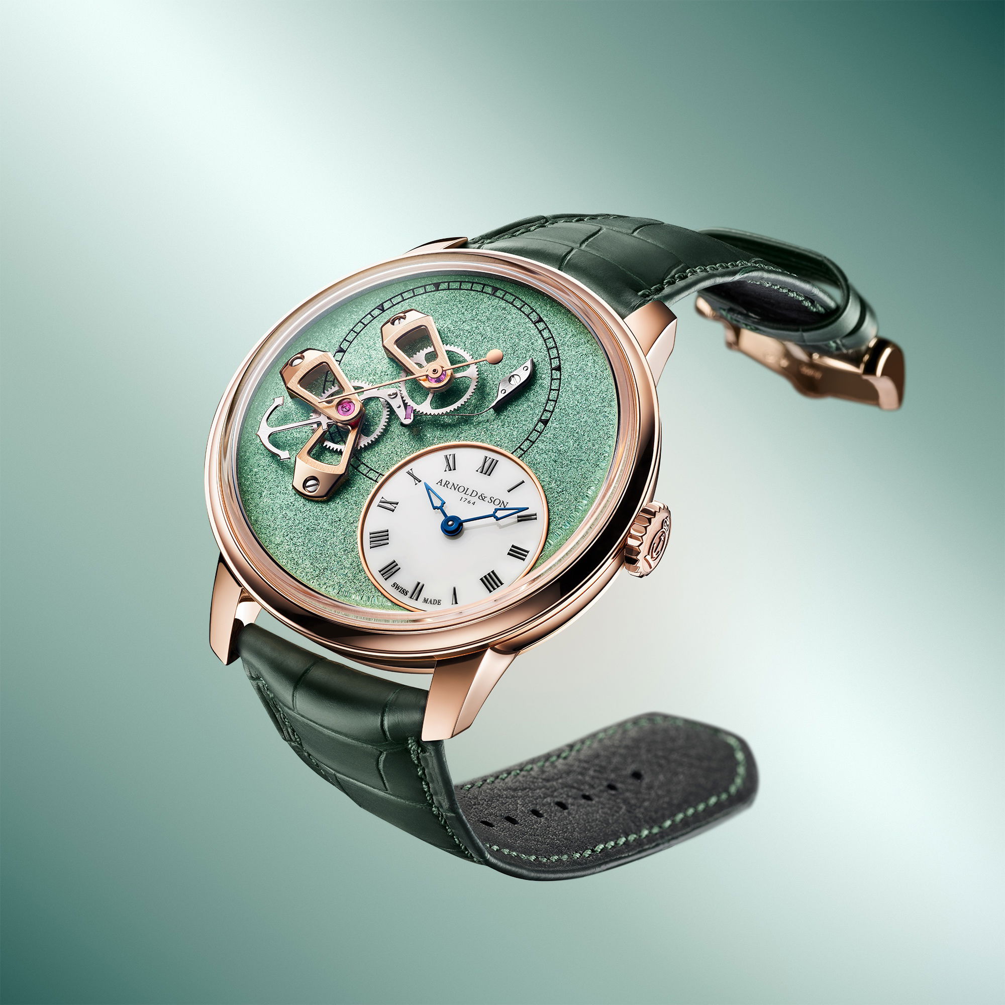 Arnold &amp; Son DSTB 42 Red Gold Mint Green