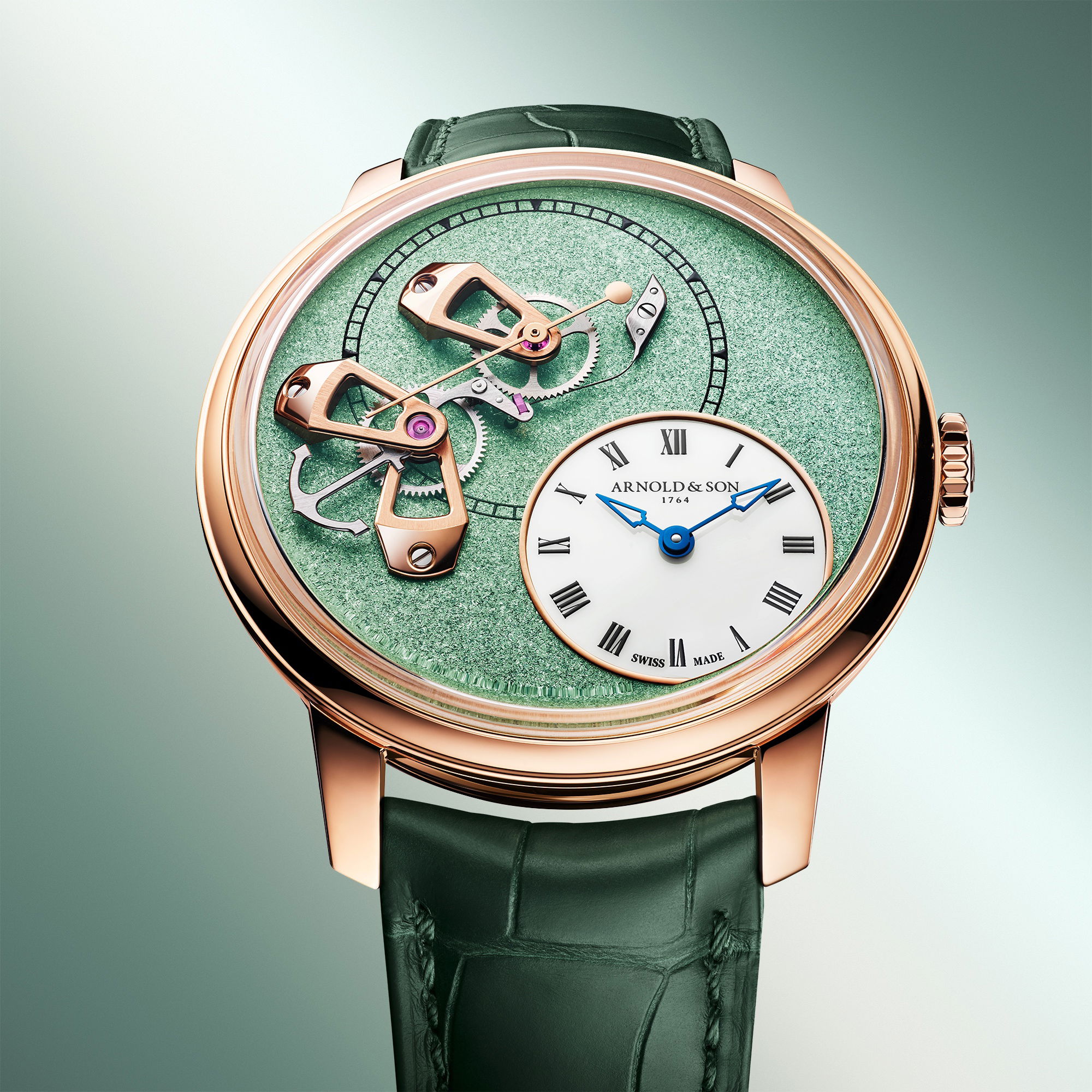 Arnold &amp; Son DSTB 42 Red Gold Mint Green