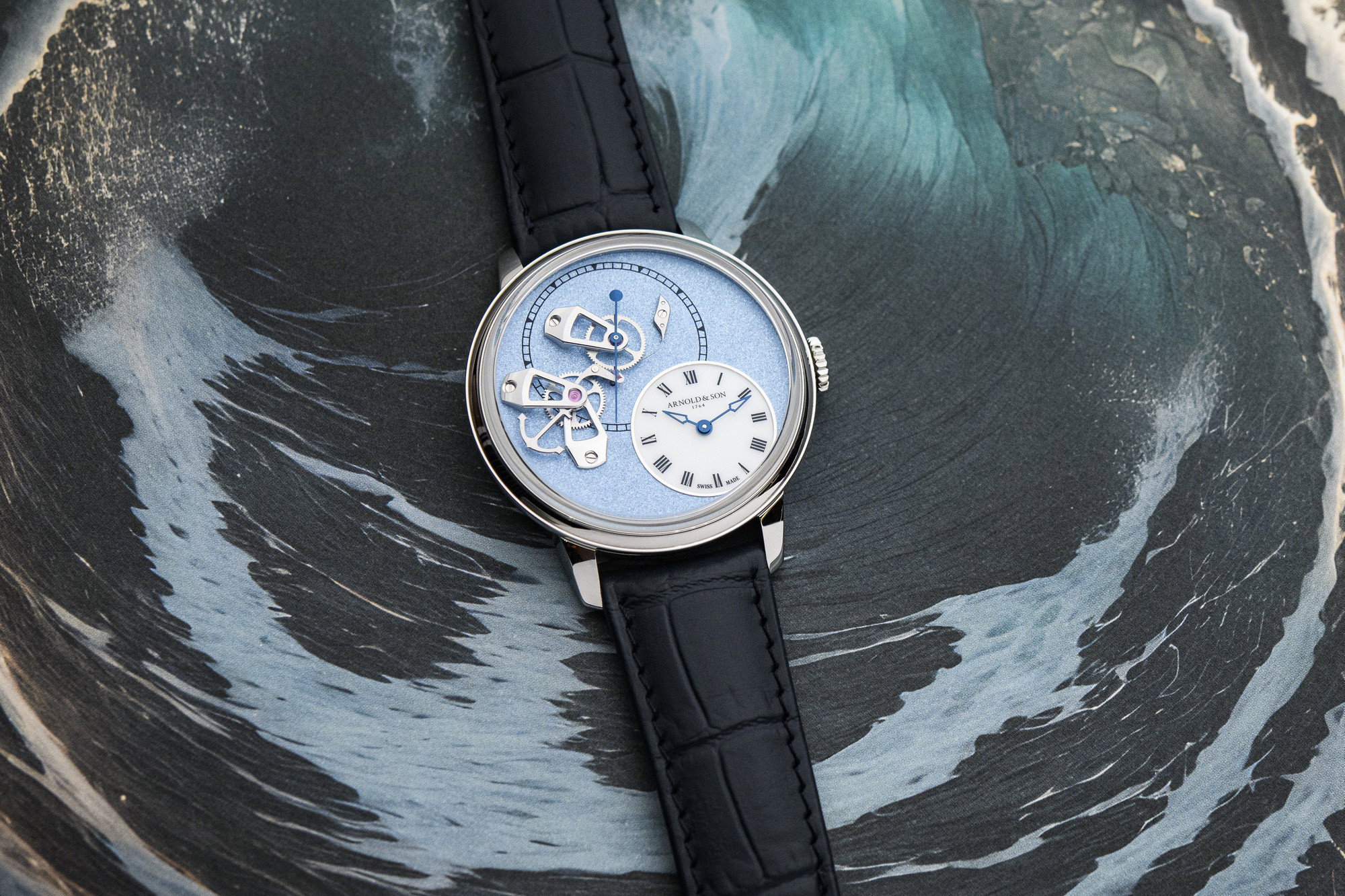 Arnold & Son DSTB 42 Platinum Ascot Blue