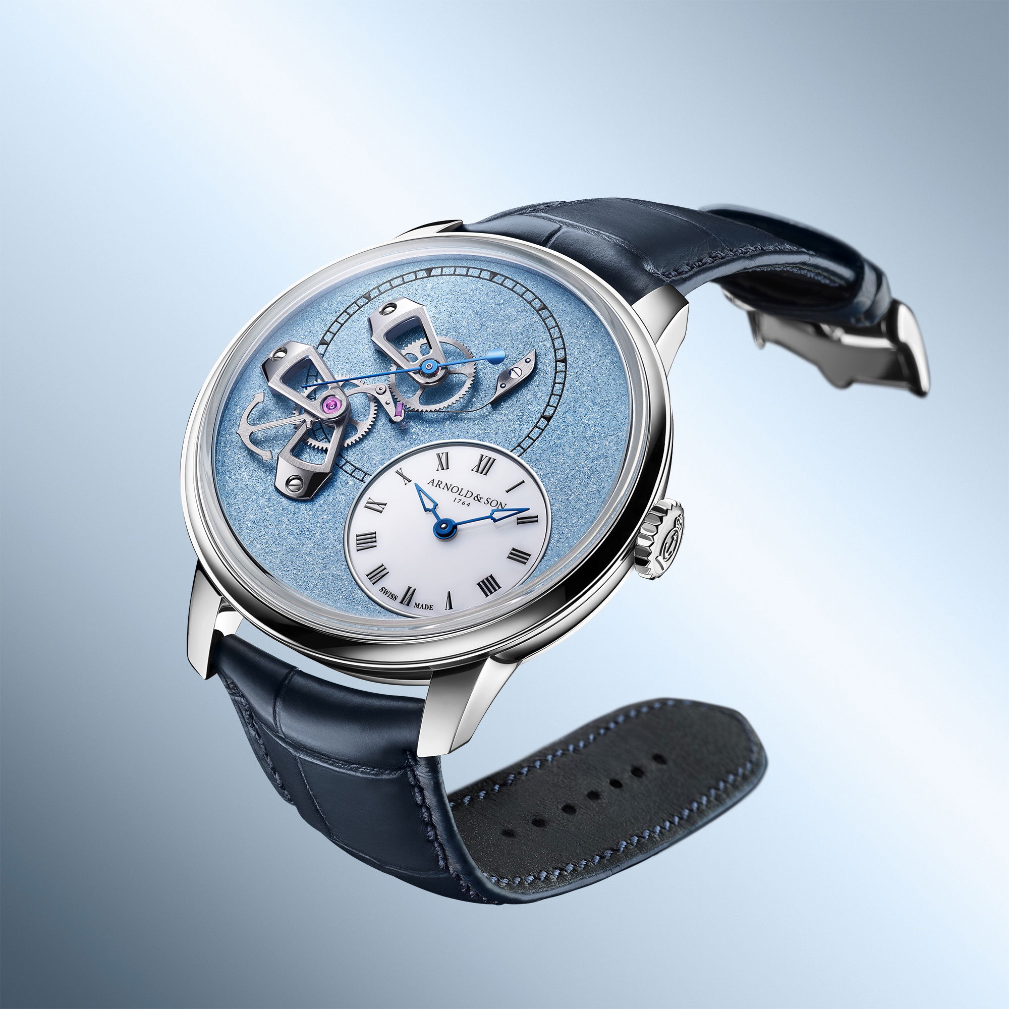 Arnold &amp; Son DSTB 42 Platinum Ascot Blue