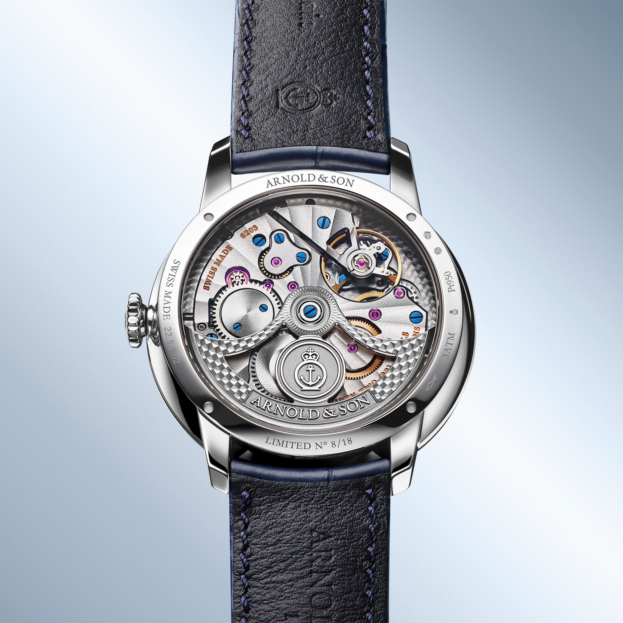 Arnold &amp; Son DSTB 42 Platinum Ascot Blue