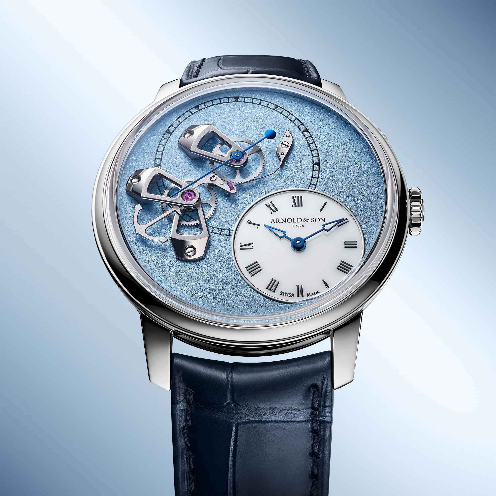Arnold &amp; Son DSTB 42 Platinum Ascot Blue